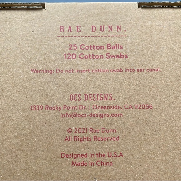 *SOLD* Rae Dunn cotton ball and cotton swab set - Picture 5 of 5